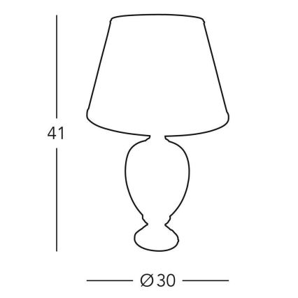 Kolarz 0094.70S - Tischlampe DAMASCO 1xE27/60W/230V