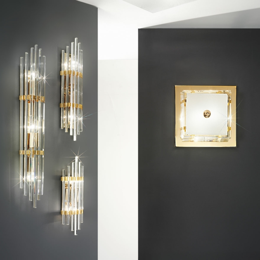 Kolarz 0342.62S.3 - Wandleuchte ONTARIO 2xE14/40W/230V 31 cm 24K golden