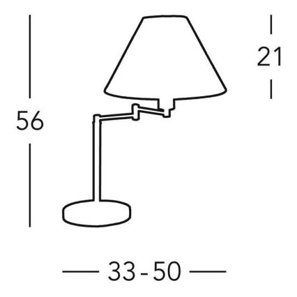 Kolarz 264.71.7 - Tischlampe HILTON 1xE27/60W/230V