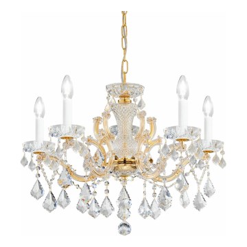 Kolarz 3149.85.3.KoT - Kristall-Kronleuchter an Kette MARIA LOUISE 5xE14/40W/230V 24K Gold