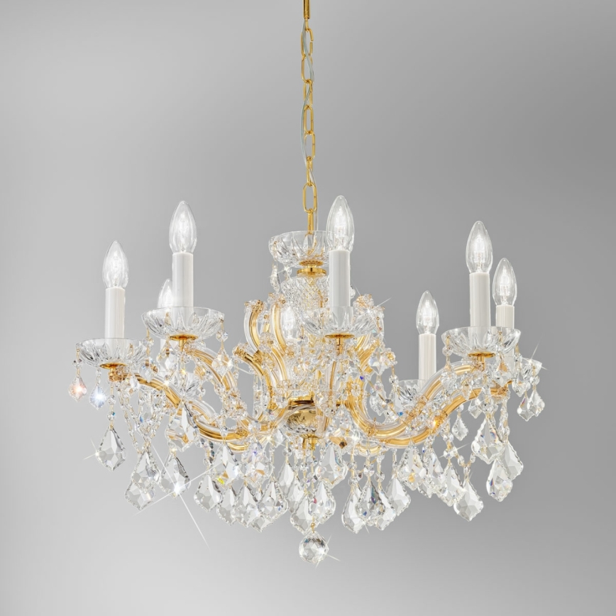 Kolarz 3149.88.3.KoT - Kristall-Kronleuchter an Kette MARIA LOUISE 8xE14/40W/230V 24K Gold