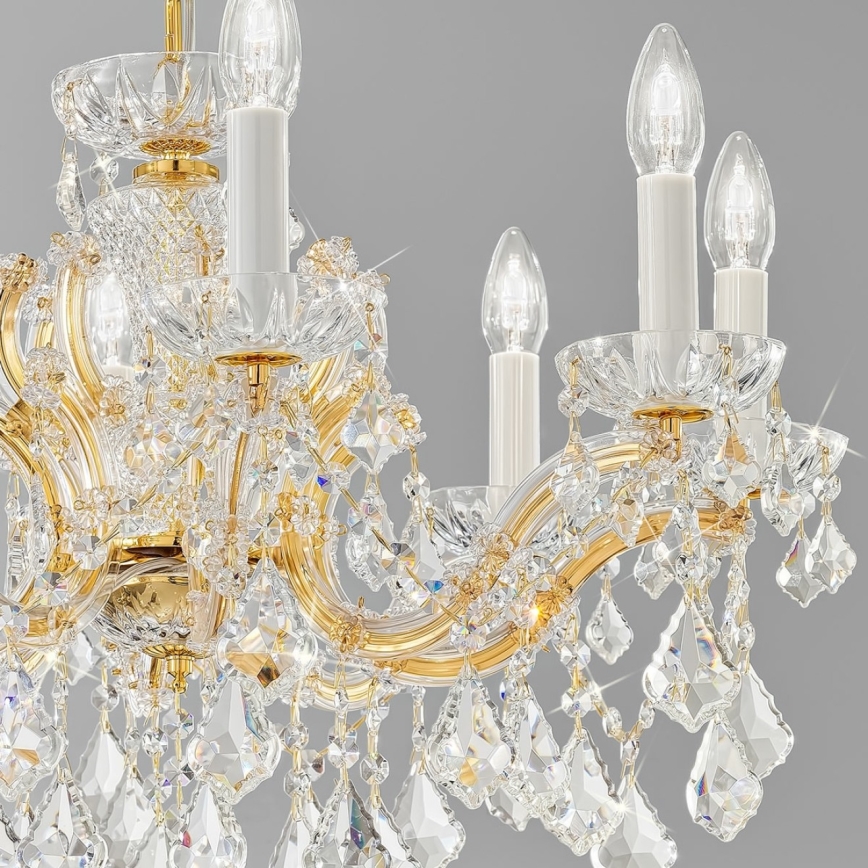 Kolarz 3149.88.3.KoT - Kristall-Kronleuchter an Kette MARIA LOUISE 8xE14/40W/230V 24K Gold