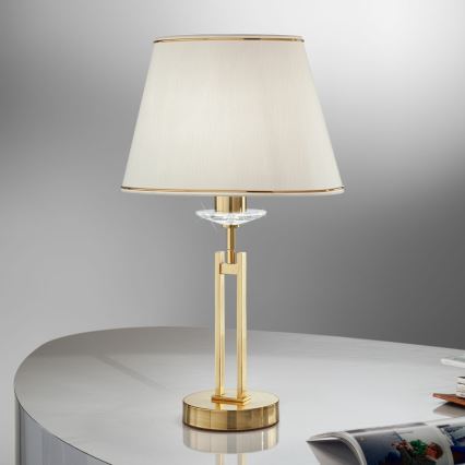 Kolarz 330.71.8C - Kristall-Tischlampe IMPERIAL 1xE27/60W/230V gold/beige
