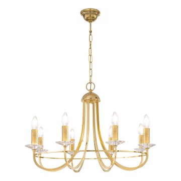 Kolarz 330.88.8C - Kristall-Kronleuchter an Kette IMPERIAL 8xE14/60W/230V Gold