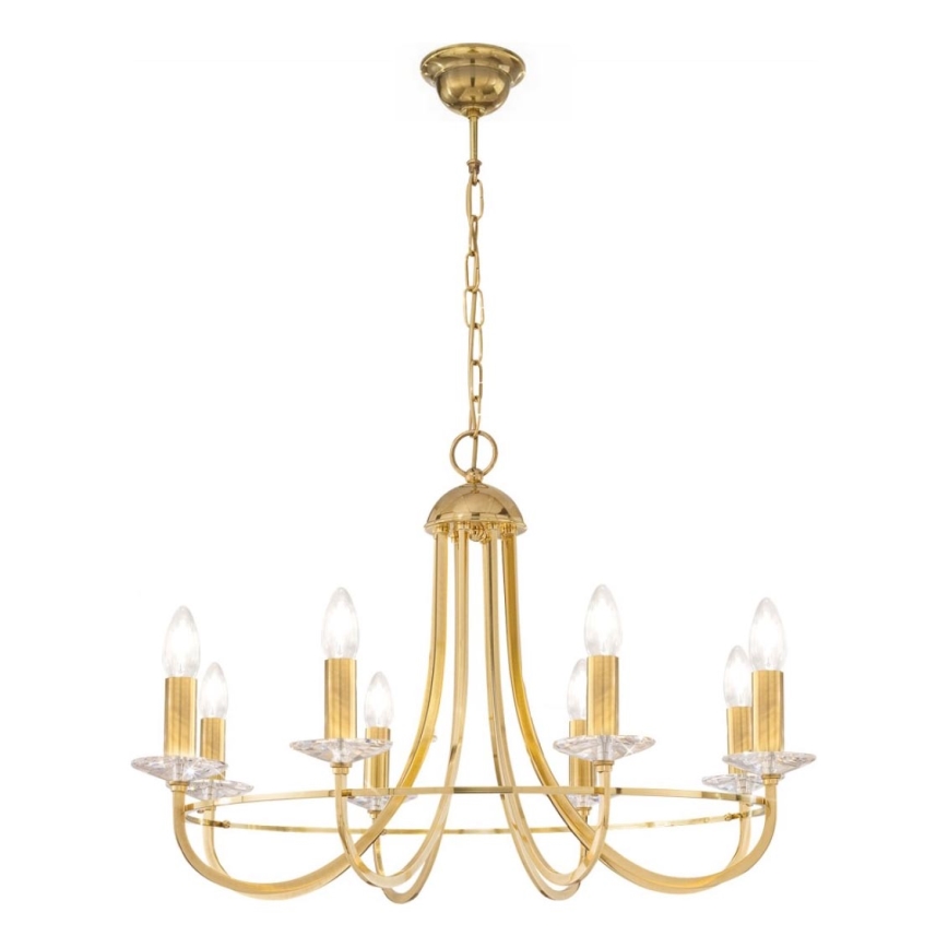 Kolarz 330.88.8C - Kristall-Kronleuchter an Kette IMPERIAL 8xE14/60W/230V Gold