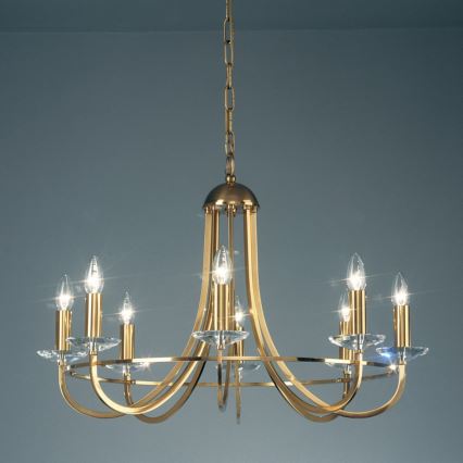 Kolarz 330.88.8C - Kristall-Kronleuchter an Kette IMPERIAL 8xE14/60W/230V Gold