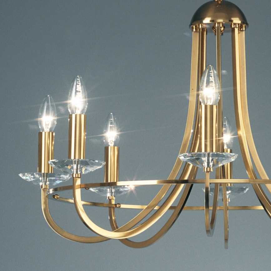 Kolarz 330.88.8C - Kristall-Kronleuchter an Kette IMPERIAL 8xE14/60W/230V Gold