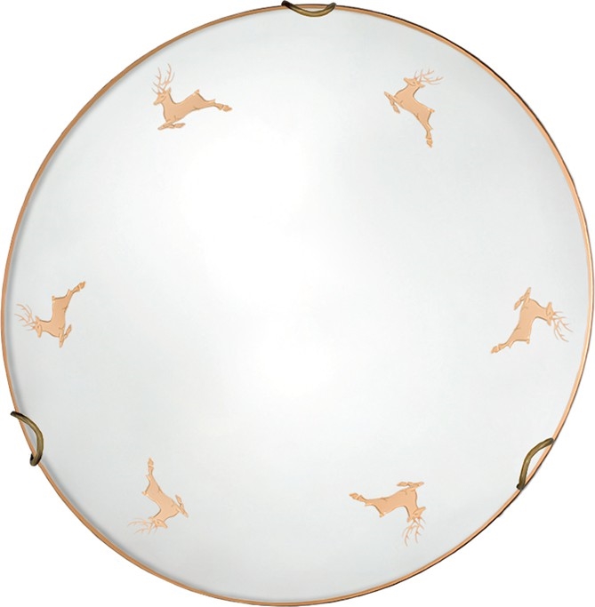 Kolarz 731.11.4.150 - Wandleuchte NONNA 1xE27/60W/230V, Ø 30 cm, mit Hirschmotiv, Roségold