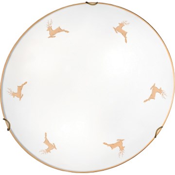 Kolarz 731.12.4.150 - Wandleuchte NONNA 2xE27/60W/230V, Ø 40 cm, Geweih in Roségold