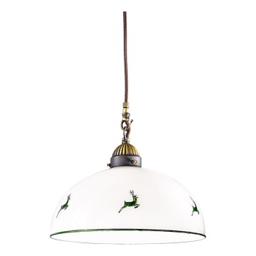 Kolarz 731.30.101 - Hängeleuchte NONNA 1xE27/75W/230V d 30 cm Hirsch grün