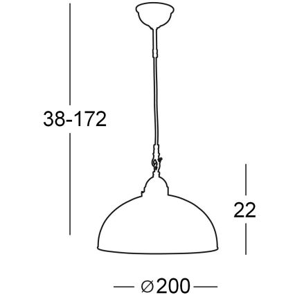 Kolarz 731.30.73 - Pendelleuchte an Stahlseil NONNA 1xE27/75W/230V weiß