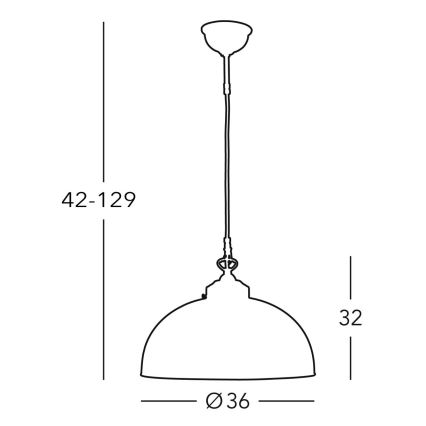 Kolarz 731.32.72 - Hängeleuchte an Schnur NONNA 1xE27/75W/230V