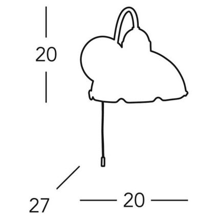 Kolarz 731.61.21 - Wandleuchte NONNA 1xE27/75W/230V grün