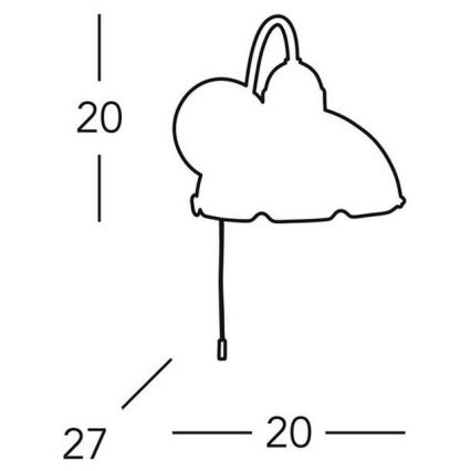 Kolarz 731.61.53 - Wandleuchte NONNA 1xE27/75W/230V