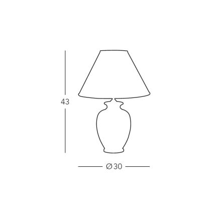 Kolarz 731.70K – Tischlampe NONNA 1xE27/100W/230V weiß