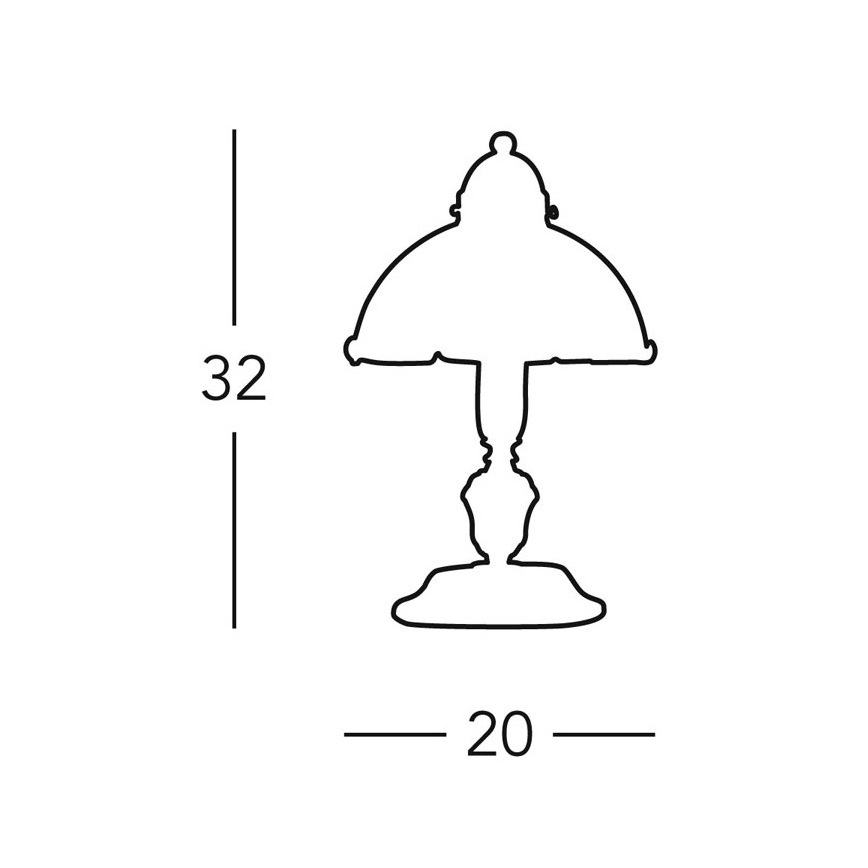 Kolarz 731.73.17 - Tischlampe NONNA 1xE27/75W/230V blau