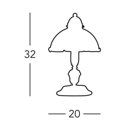 Kolarz 731.73.21 - Tischleuchte NONNA 1xE14/60W/230V grün