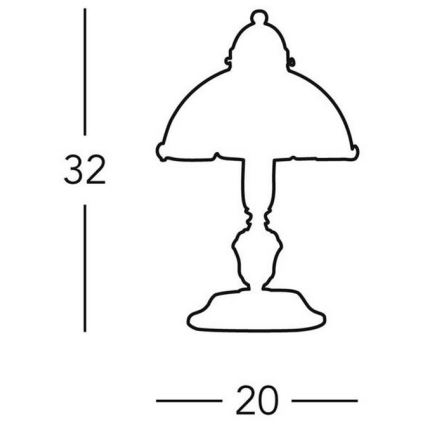 Kolarz 731.73.53 - Tischleuchte NONNA 1xE14/60W/230V