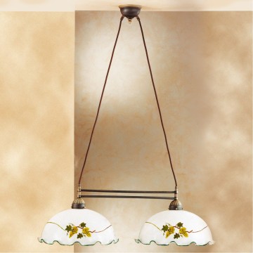 Kolarz 731.82.111 - Hängeleuchte mit Kabelaufhängung NONNA 2xE27/75W/230V weinrot