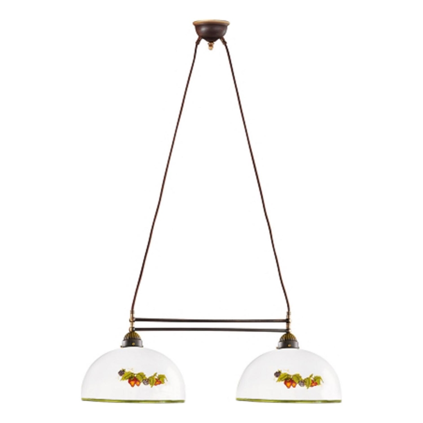 Kolarz 731.82.136 - Hängeleuchte NONNA 2xE27/75W/230V Trauben/Erdbeeren