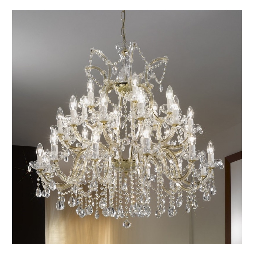 Kolarz 960.812+12+6 - Kristallkronleuchter an einer Kette VALERIE 30xE14/40W/230V