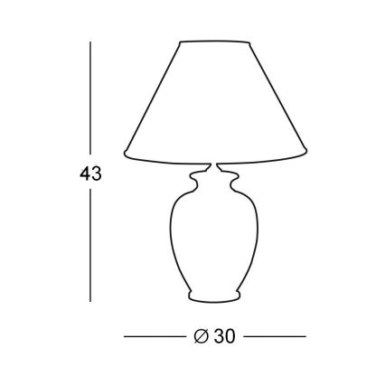 Kolarz A1340.70 - Tischleuchte CHIARA 1xE27/100W/230V weiß Durchmesser 30 cm