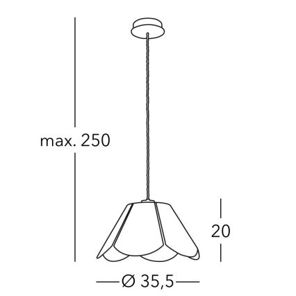 Kolarz A1346.31.W - Kronleuchter an Schnur BLOOM 1xE27/100W/230V