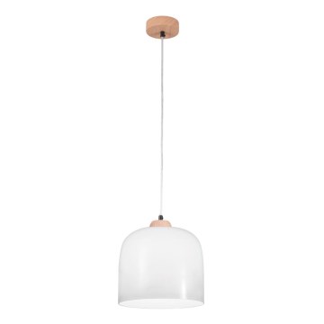Kolarz A1352.31.W - Hängeleuchte an Seil NONNA 1xE27/60W/230V Eiche/Weiß