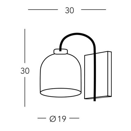 Kolarz A1352.61.Au.100 - Wandlampe NONNA 1xE27/60W/230V Hirsch Eiche/weiß/golden