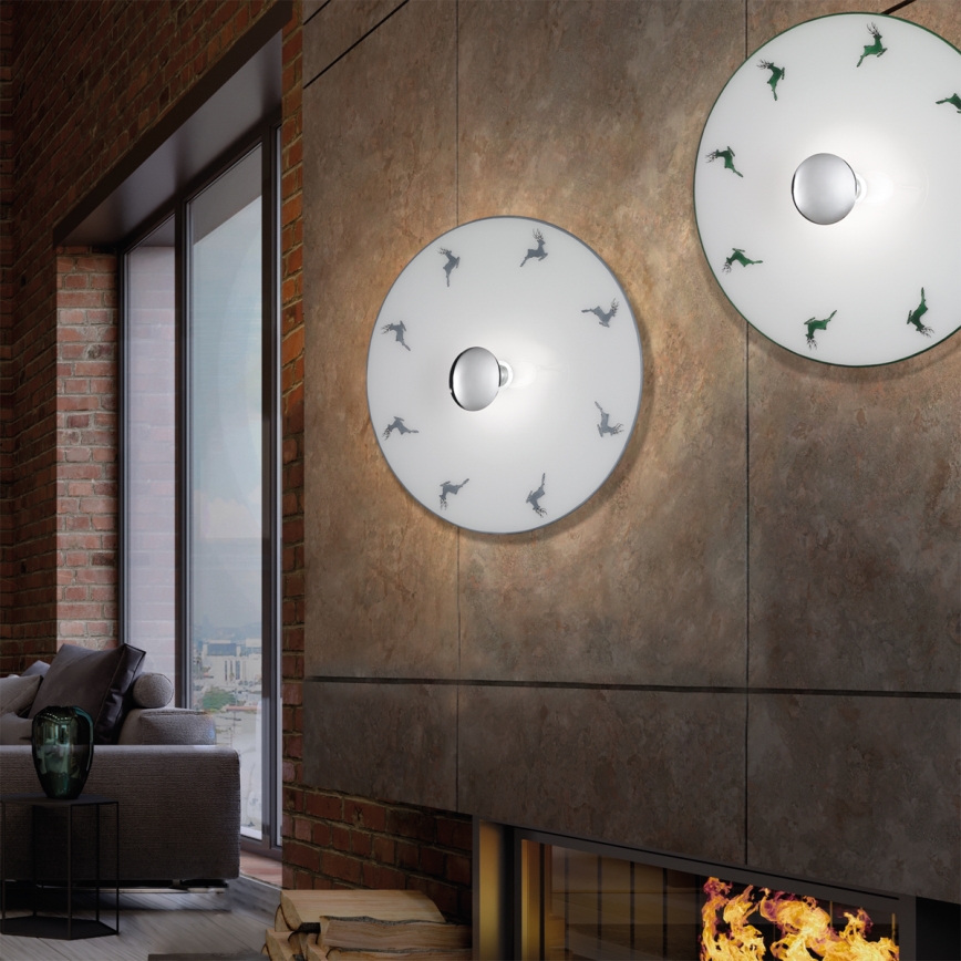 Kolarz A1353.61.XL.5.Gr.100 - Wandleuchte NONNA 1xE27/100W/230V Hirschgrau