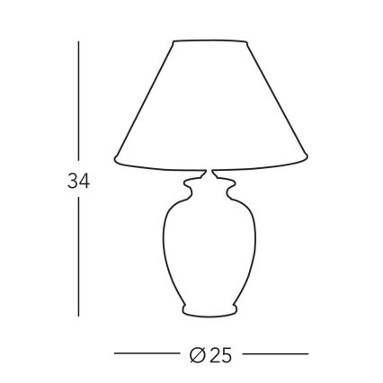 Kolarz A1354.71S - Tischlampe GIARDINO 1xE27/60W/230V d 25 cm