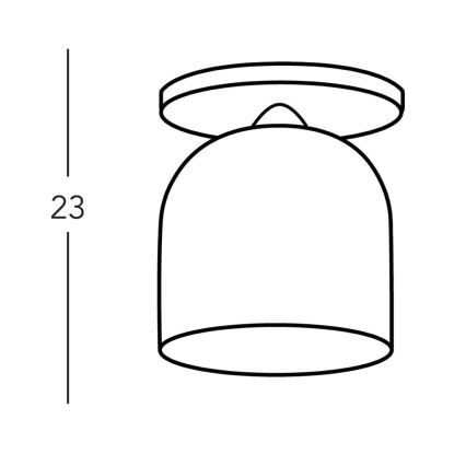 Kolarz A1352.11.Au.100 - Aufbauleuchte NONNA 1xE27/60W/230V Hirsch Eiche/weiß/golden