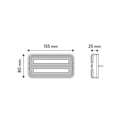 Kombiniertes LED-Licht mit dynamischem Blinker LED/12-24V IP65