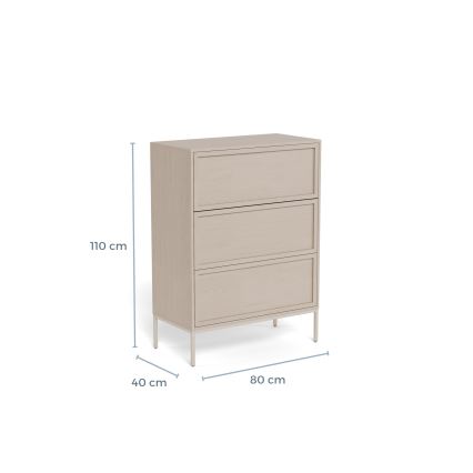 Kommode ALIN 80x40 cm Taupe