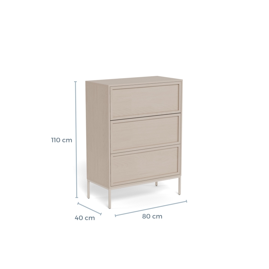 Kommode ALIN 80x40 cm Taupe