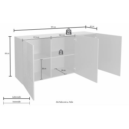 Kommode ARIA Anthrazit