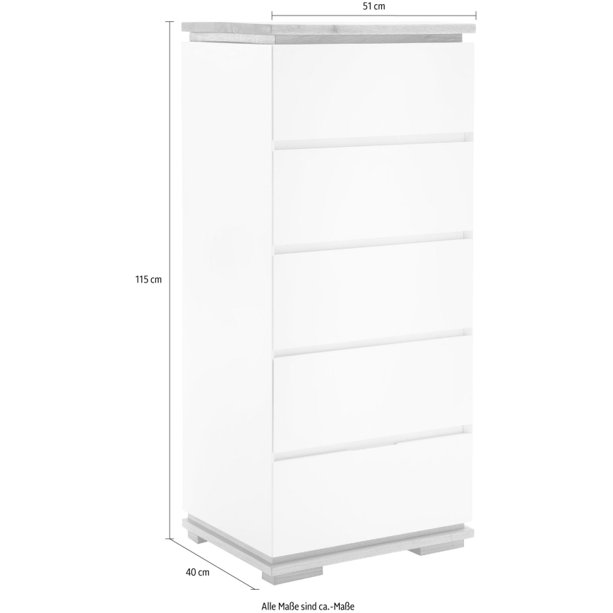 Kommode ARVI schwarz/Eiche