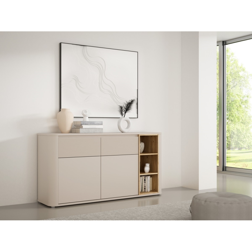 Kommode BASKO Beige/Eiche