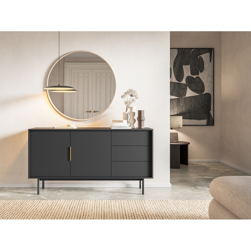 Kommode ELI 154x82x39 cm schwarz