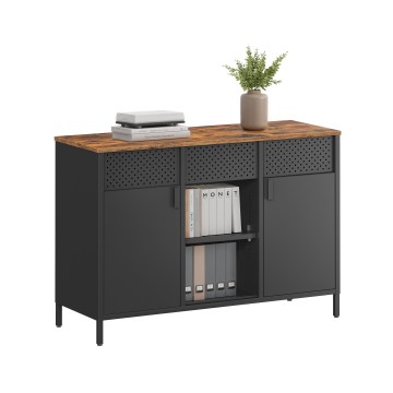 Kommode FIRA 110x40 cm schwarz/braun