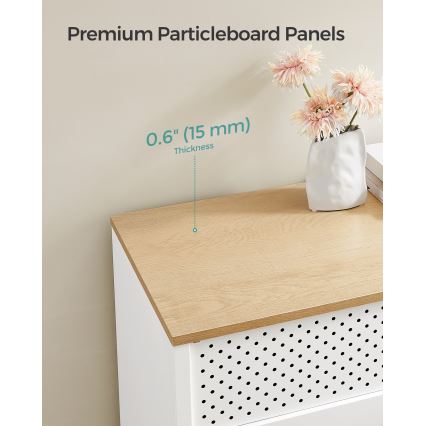 Kommode FIRA 80x40 cm weiß/eiche