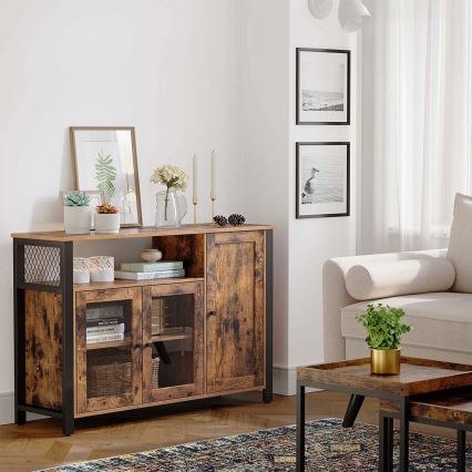 Kommode FIRA braun/schwarz