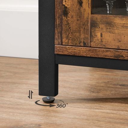 Kommode FIRA braun/schwarz