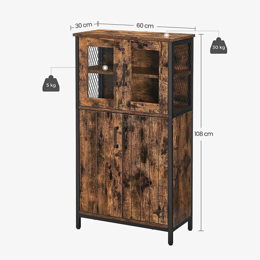 Kommode FIRA braun/schwarz