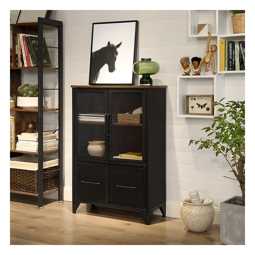 Kommode FIRA schwarz/braun