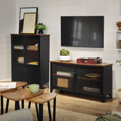 Kommode FIRA schwarz/braun