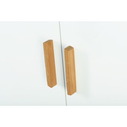 Kommode FRISK 117x80 cm weiß/natur Eiche