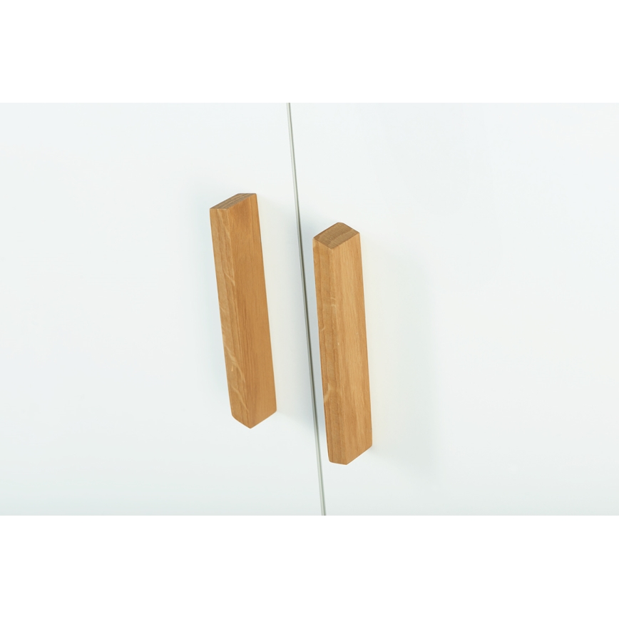 Kommode FRISK 117x80 cm weiß/natur Eiche
