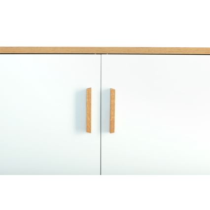 Kommode FRISK 117x80 cm weiß/natur Eiche