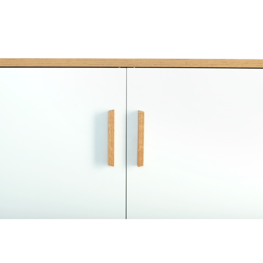Kommode FRISK 117x80 cm weiß/natur Eiche